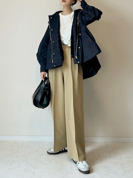 「アイテム（マウンテンパーカー）」を使った、haru さん（レディース・162cm）の春コーディネート