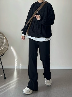 「NEW BALANCE（ニューバランス）のアイテム」を使った、haru さん（レディース・162cm）の秋コーディネート