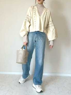 「GUSCIO（グッシオ）のアイテム」を使った、haru さん（レディース・162cm）の春コーディネート