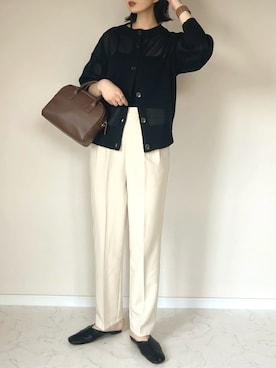 「Samansa Mos2 blue（サマンサモスモスブルー）のアイテム（パンツ）」を使った、haru さん（レディース・162cm）の春コーディネート