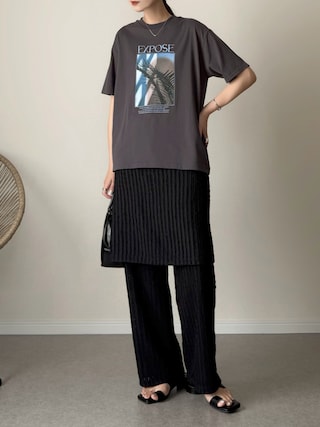「LEPSIM(レプシィム)のレースドッキングパンツ 656644(その他パンツ)」を使った、haru さん(レディース・162cm)の夏コーディネート