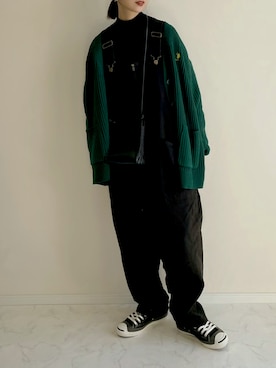 「niko and...（ニコアンド）のアイテム（サロペット/オーバーオール）」を使った、haru さん（レディース・162cm）の秋コーディネート
