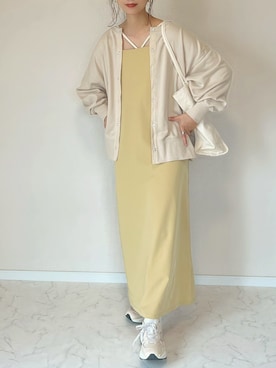 「DISCOAT（ディスコート）のアイテム（ワンピース/ドレス）」を使った、haru さん（レディース・162cm）の秋コーディネート