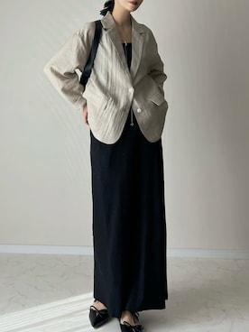 「アイテム（テーラードジャケット）」を使った、haru さん（レディース・162cm）の夏コーディネート