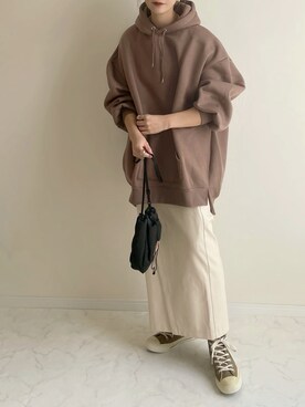 「classicalelf（クラシカルエルフ）のアイテム（パーカー）」を使った、haru さん（レディース・162cm）の秋コーディネート
