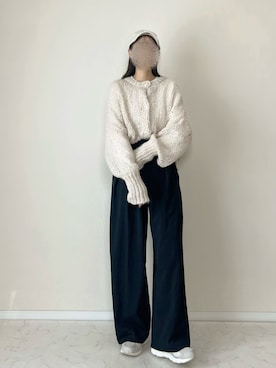 「アイテム（帽子）」を使った、haru さん（レディース・162cm）の秋コーディネート