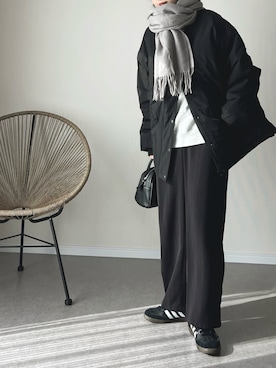 「アイテム（スラックス）」を使った、haru さん（レディース・162cm）の秋コーディネート