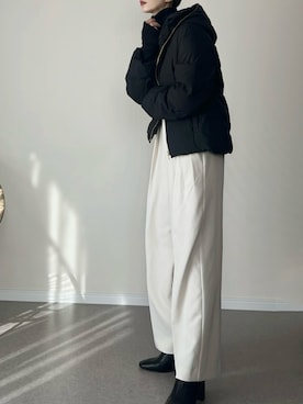 「アイテム（ダウンジャケット/コート）」を使った、haru さん（レディース・162cm）の秋コーディネート