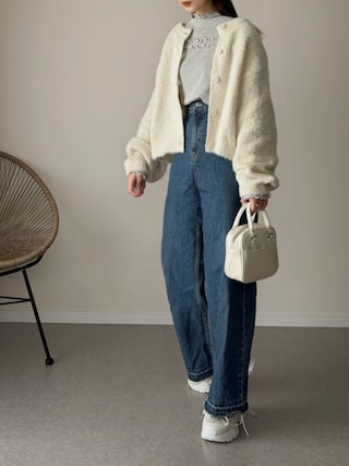 「CIAOPANIC TYPY（チャオパニックティピー）の【EVERY DENIM】【Thursday】loose straight（デニムパンツ）」を使った、haru さん（レディース・162cm）の春コーディネート