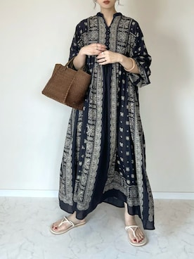 「UNITED ARROWS（ユナイテッドアローズ）のアイテム（かごバッグ）」を使った、haru さん（レディース・162cm）の春コーディネート