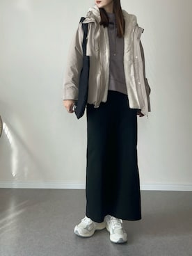 「アイテム（マウンテンパーカー）」を使った、haru さん（レディース・162cm）の秋コーディネート