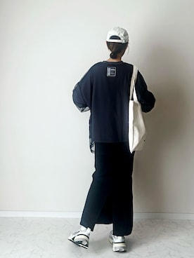 「アイテム（キャップ）」を使った、haru さん（レディース・162cm）の秋コーディネート