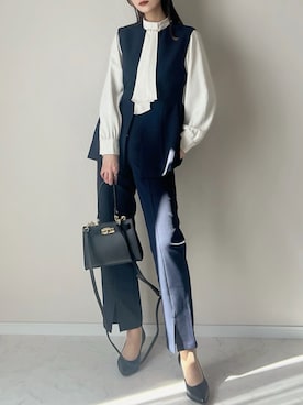 「GeeRA（ジーラ）のアイテム」を使った、haru さん（レディース・162cm）の冬コーディネート