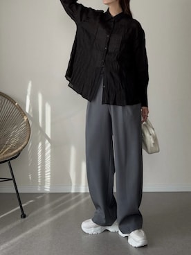 「しまむら（シマムラ）のアイテム（パンツ）」を使った、haru さん（レディース・162cm）の春コーディネート