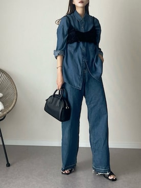 「アイテム（サンダル）」を使った、haru さん（レディース・162cm）の秋コーディネート