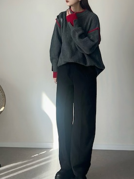 「アイテム（スニーカー）」を使った、haru さん（レディース・162cm）の秋コーディネート