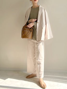 「Crisp（クリスプ）のアイテム（ジャケット/アウター）」を使った、haru さん（レディース・162cm）の春コーディネート