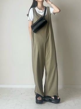 「アイテム（オールインワン・サロペット）」を使った、haru さん（レディース・162cm）の夏コーディネート