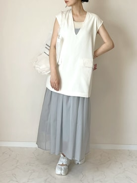 「&. NOSTALGIA（アンドドットノスタルジア）のアイテム（ワンピース）」を使った、haru さん（レディース・162cm）の夏コーディネート