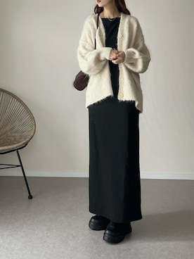 「アイテム（カーディガン/ボレロ）」を使った、haru さん（レディース・162cm）の秋コーディネート