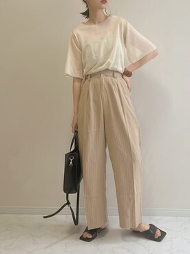 「NOMINE（ノミネ）のアイテム」を使った、haru さん（レディース・162cm）の春コーディネート