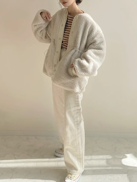 「classicalelf（クラシカルエルフ）のアイテム（ブルゾン）」を使った、haru さん（レディース・162cm）の秋コーディネート