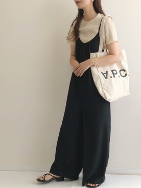 「dholic」｜「アイテム（オールインワン・サロペット）」を使った、haru さん（レディース・162cm）の夏コーディネート