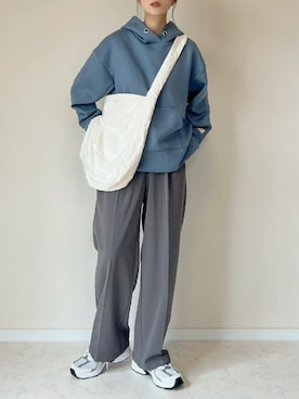 「Java（ジャバ）のアイテム（パーカー）」を使った、haru さん（レディース・162cm）の秋コーディネート