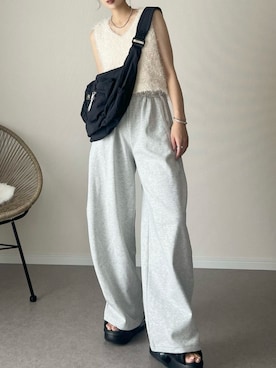 「アイテム（ベスト）」を使った、haru さん（レディース・162cm）の夏コーディネート