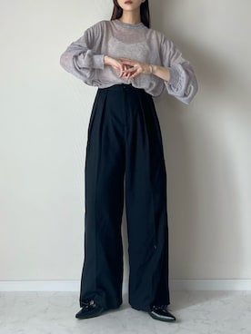 「アイテム（ニット/セーター）」を使った、haru さん（レディース・162cm）の夏コーディネート
