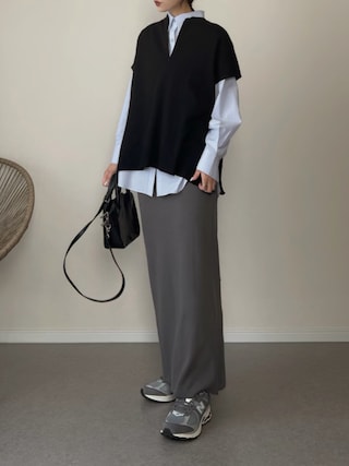 「Emma Taylor（エマテイラー）の【春ニット】フロント2wayニットトップス（ニット/セーター）」を使った、haru さん（レディース・162cm）の春コーディネート