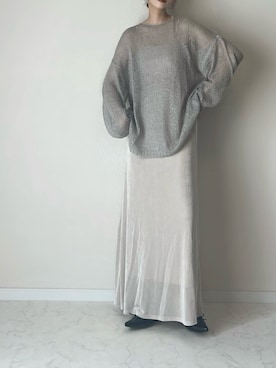 「アイテム（スカート）」を使った、haru さん（レディース・162cm）の秋コーディネート
