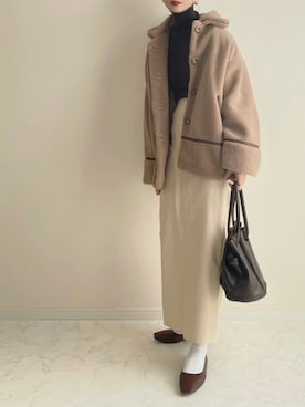 「Crisp（クリスプ）のアイテム（ジャケット/アウター）」を使った、haru さん（レディース・162cm）の冬コーディネート