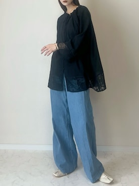 「アイテム（スリッポン）」を使った、haru さん（レディース・162cm）の夏コーディネート