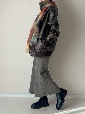 「アイテム（ワンピース/ドレス）」を使った、haru さん（レディース・162cm）の秋コーディネート