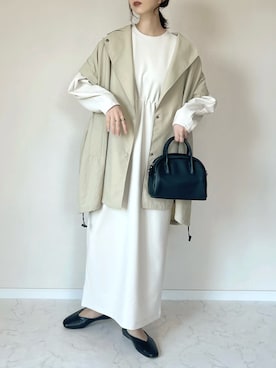 「KBF（ケイビーエフ）のアイテム（その他アウター）」を使った、haru さん（レディース・162cm）の春コーディネート