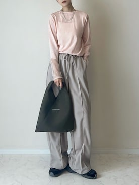 「MM6 Maison Margiela（ｴﾑｴﾑｼｯｸｽ ﾒｿﾞﾝ ﾏﾙｼﾞｪﾗ）のアイテム」を使った、haru さん（レディース・162cm）の春コーディネート