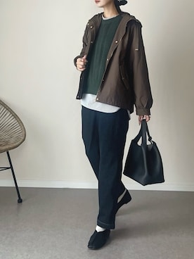 「アイテム（ブルゾン）」を使った、haru さん（レディース・162cm）の秋コーディネート