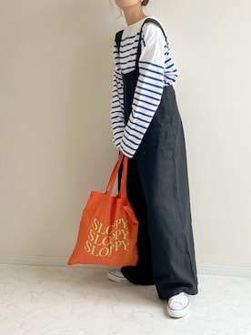 「Crisp（クリスプ）のアイテム（オールインワン・サロペット）」を使った、haru さん（レディース・162cm）の春コーディネート