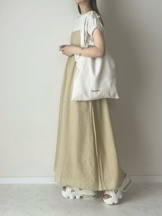 「TODAYFUL（トゥデイフル）のTODAYFUL Tote Bag（トートバッグ）」を使った、haru さん（レディース・162cm）の夏コーディネート