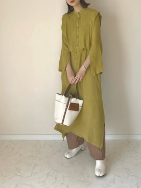 「&. NOSTALGIA（アンドドットノスタルジア）のアイテム（ワンピース）」を使った、haru さん（レディース・162cm）の秋コーディネート