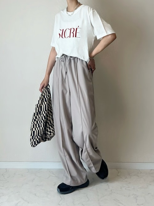 セール】ストレッチ ワイドイージーパンツ（その他パンツ）｜La