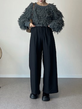 「アイテム（ボストンバッグ）」を使った、haru さん（レディース・162cm）の冬コーディネート