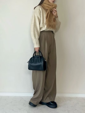 haru さんの「ラウンドトゥスライドローファークロッグサンダル/厚底サボサンダル」を使ったコーディネート