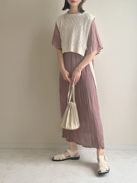 「archives（アルシーヴ）のアイテム（ワンピース/ドレス）」を使った、haru さん（レディース・162cm）の夏コーディネート