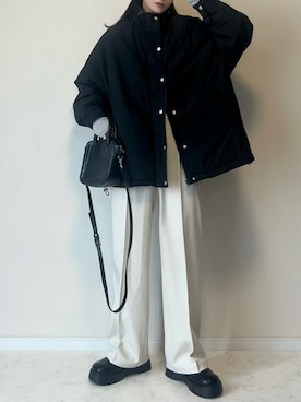 「tiptop」｜「アイテム（ブルゾン）」を使った、haru さん（レディース・162cm）の秋コーディネート