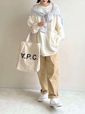 「FREAK'S STORE（フリークスストア）のアイテム（Tシャツ/カットソー）」を使った、haru さん（レディース・162cm）の春コーディネート