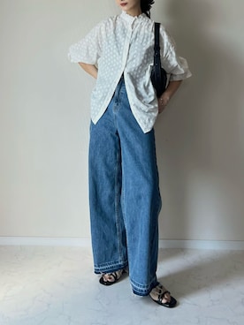 「アイテム（シュシュ）」を使った、haru さん（レディース・162cm）の夏コーディネート