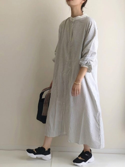 Haru工合専用 ブラックフリース ストライプシャツワンピース 超美しさ自尊心 Souryou 0 En ひざ上背ワンピース Zetaschools Org