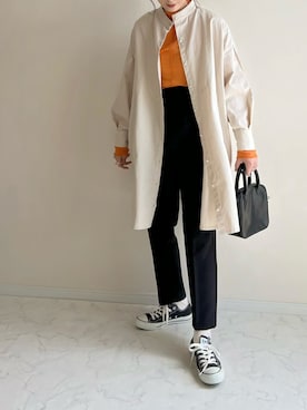「Samansa Mos2 blue（サマンサモスモスブルー）のアイテム（パンツ）」を使った、haru さん（レディース・162cm）の春コーディネート